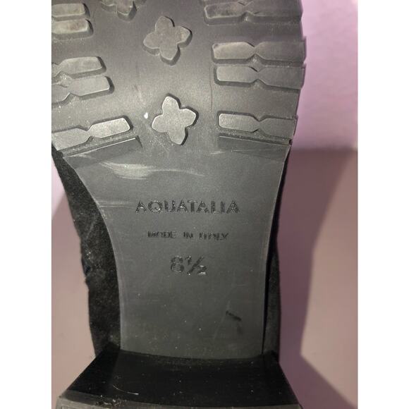 Aquatalia Charlotte Weatherproof Suede Black Bootie - 8.5 - Picture 9 of 11